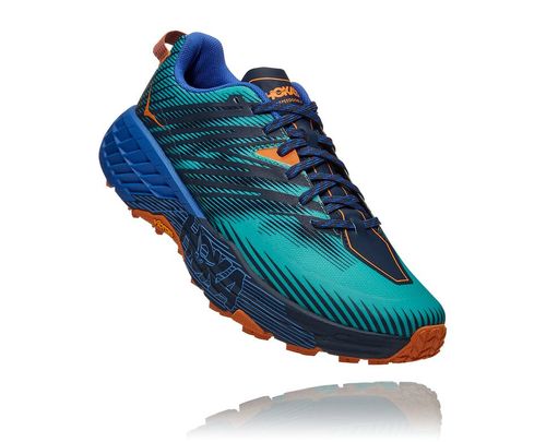 Hoka One One Herre Speedgoat 4 Trail Løpesko Atlantis/Dazzling Blå Norge-57NKL